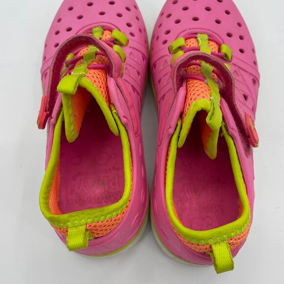 STRIDE RITE Made 2 Play Phibian Girls Water Shoes Pink Elastic Closure M2P - Picture 6 of 9